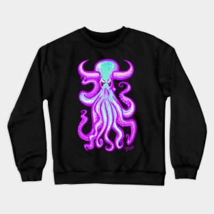 Neon Fallen Angel Octopus Crewneck Sweatshirt